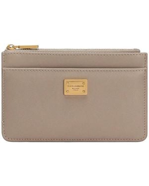 Dolce & Gabbana Lederkartenhalter - Grau