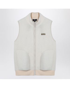 A.P.C. Fleece Zipped Waistcoat - White