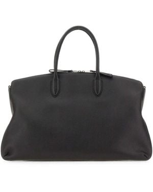 Borsalino Leather Tote Bag - Black