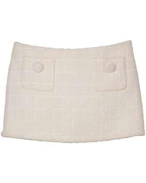 スカート Marc Jacobs Ivory textured tweed mini skirt Marc Jacobs Ivory Textured Tweed Mini Skirt in White | Lyst