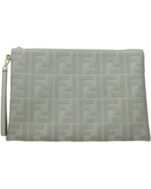 Fendi Pochette Donna Tessuto Verde/Tè Verde - Grey