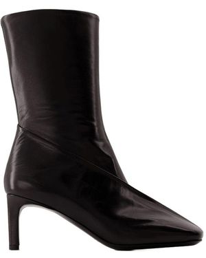 Jil Sander Knöchelstiefel Jil Schleifer Leder schwarz