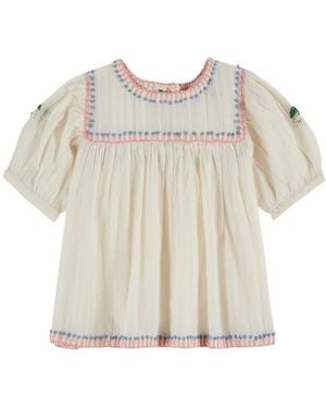 Emile Et Ida Vestitino "Blouse Brodee" - White