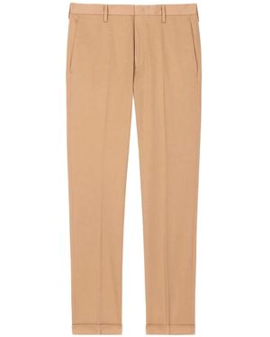 Paul Smith Tailored Chinos With Turn-Up Hems - Natural