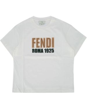 Fendi T Shirt With Logo - White