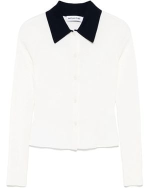 Self-Portrait Self Portrait Cream Merino Wool Cardigan - White