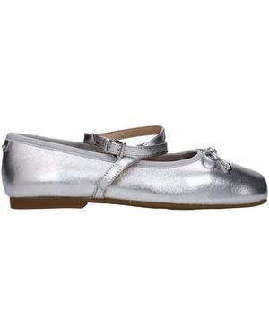 Michael Kors Ballerine Collette Womens Leder Silber - Grau
