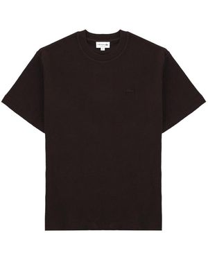 Lacoste T Shirt Con Logo - Black