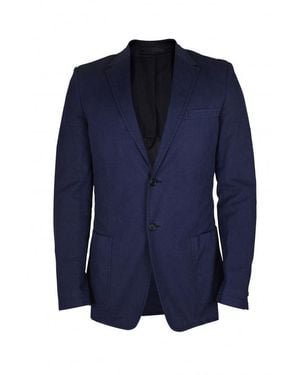 Prada Cotton Button-Down Utility Jacket - Blue