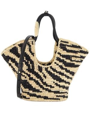 Zimmermann Goldentime Small Rafia Tote - Pink