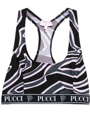 PUCCI Sport-Bh Mit Racer-Print - Schwarz