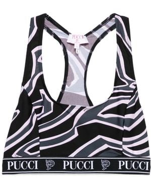 PUCCI Sport-Bh Mit Racer-Print - Schwarz