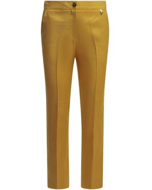 Herno Linen Tailored Pants - Natural
