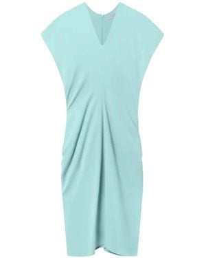Stella McCartney Midikleid Mit V-Ausschnitt - Blau