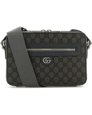 Gucci Gg Fabric Crossbody Bag - Black