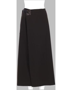 Paloma Wool Asymmetric Wrap Midi Skirt - Black