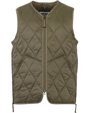 Sebago Quilted Gilet With Front Zipper Closure - Green