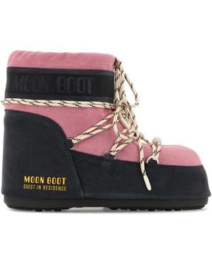 Moon Boot Two-Tone Low Ankle Boots - Pink