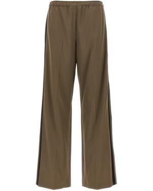 MM6 by Maison Margiela Satin Band Pants With Contrast Detailing - Natural