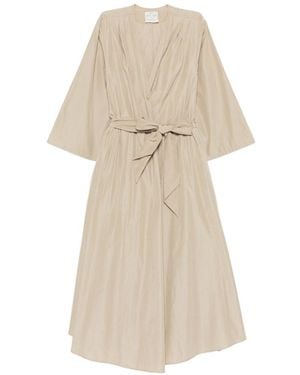 forte_forte Midkleid Mit Gürtel - Natur