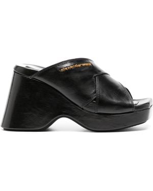 Alexander Wang Float Criss Cross Wedge Sandal - Black