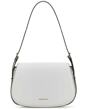 MICHAEL Michael Kors Leather Moore Shoulder Bag - White
