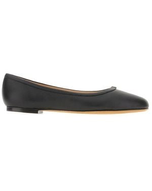 Chloé Chloé Leather Ballerina Flats - Black