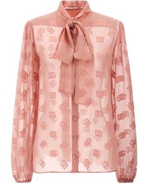 Dolce & Gabbana Hemd Mit Logo - Pink
