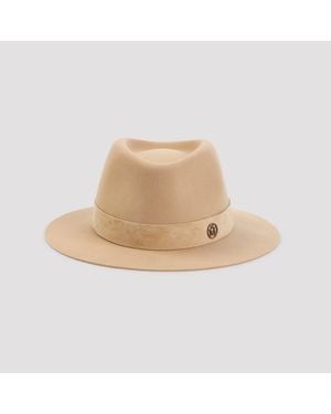 Maison Michel Warm Andre Suede Hat - Natural