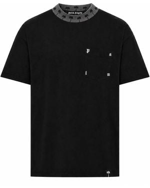 Palm Angels Palm Rib Normaal T-shirt /s - Zwart
