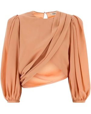 Chloé Crepe Top - White
