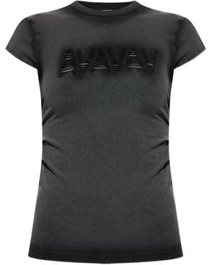 AVAVAV Baby T Shirt Cut Av Logo - Black