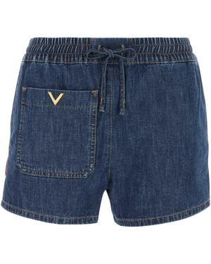 Valentino Garavani Denim Shorts - Blue