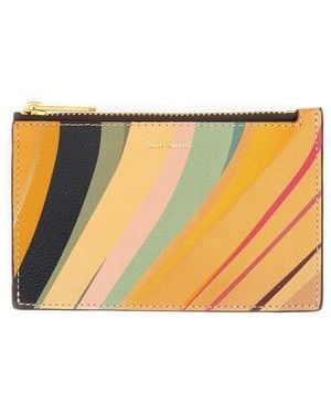 Paul Smith Card Holder "Dusky Swirl" - Orange