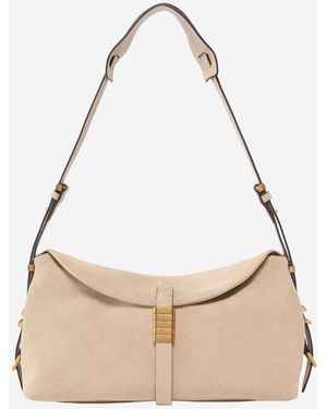 Pinko Saddle Bag Baguette Shoulder Bag - Natural