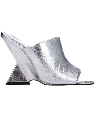 The Attico Das Penthouse Sandals Cheop Women Leder Silber - Grau