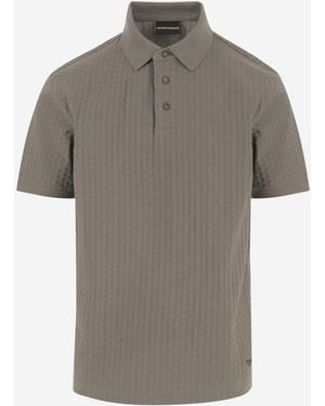 Emporio Armani Cotton Polo Shirt - Gray