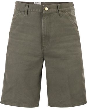 Carhartt Denim Bermuda Shorts With Logo On The Back - Green