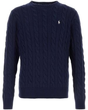 Polo Ralph Lauren Logo Jumpers - Blue
