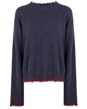 Uma Wang Jersey de cachemira con efecto envejecido - Azul