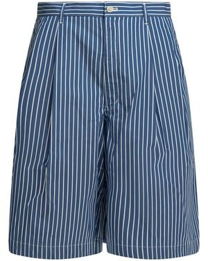 Comme des Garçons Shirt Formal Striped Shorts - Blue