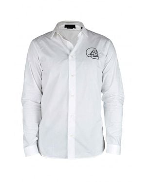 Philipp Plein Cut Ls Skull Shirt - Grey