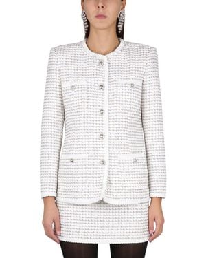 Alessandra Rich Tweed Jacket - White