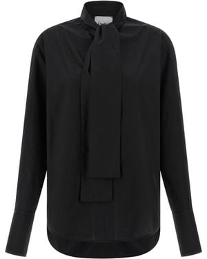 Nude Lavallière Collar Shirt - Black
