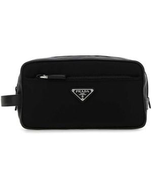 Prada Re Nylon Beauty Case - Black