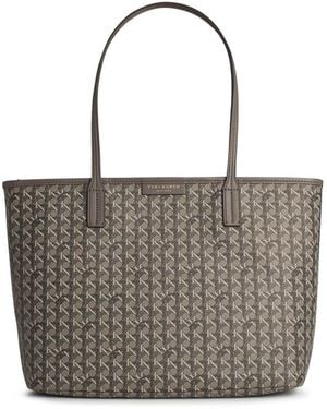 Tory Burch 'Ever Ready' Small Fabric Shopping Bag - White