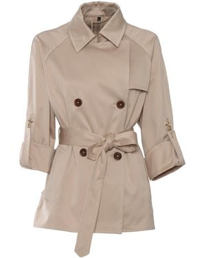 Fay City Trench Kort En Linkshoek - Naturel