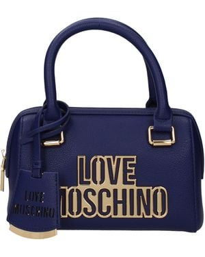 Love Moschino Damens Handtaschen Polyurethan Blau/Blaubeere