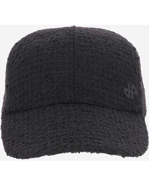 Patou Gorra de béisbol de tweed de lana de - Negro