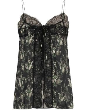 Dolce & Gabbana Dolce & Gabbana Floral Top - Black